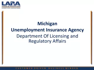 Michigan Unemployment Insurance Agency Department Of Licensing and Regulatory Affairs