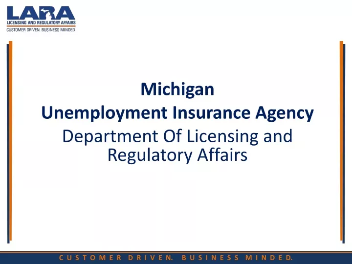 michigan unemployment insurance agency department of licensing and regulatory affairs