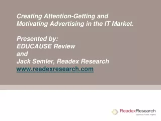 Session Goal : Gain ideas and insights into characteristics of high-performing print ads