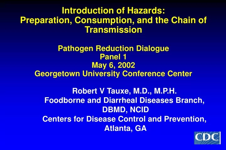 introduction of hazards preparation consumption