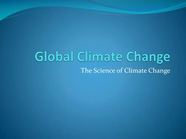 global climate change