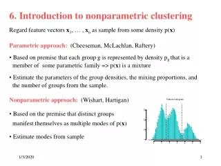 6. Introduction to nonparametric clustering