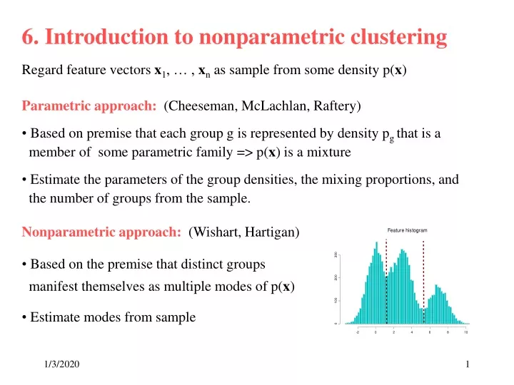 6 introduction to nonparametric clustering regard