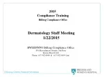 2015  Compliance Training Billing Compliance Office - slide 1