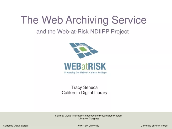 the web archiving service