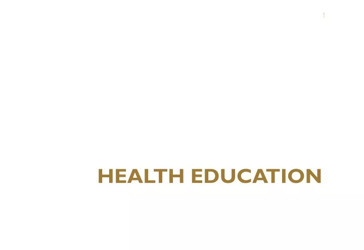 health education