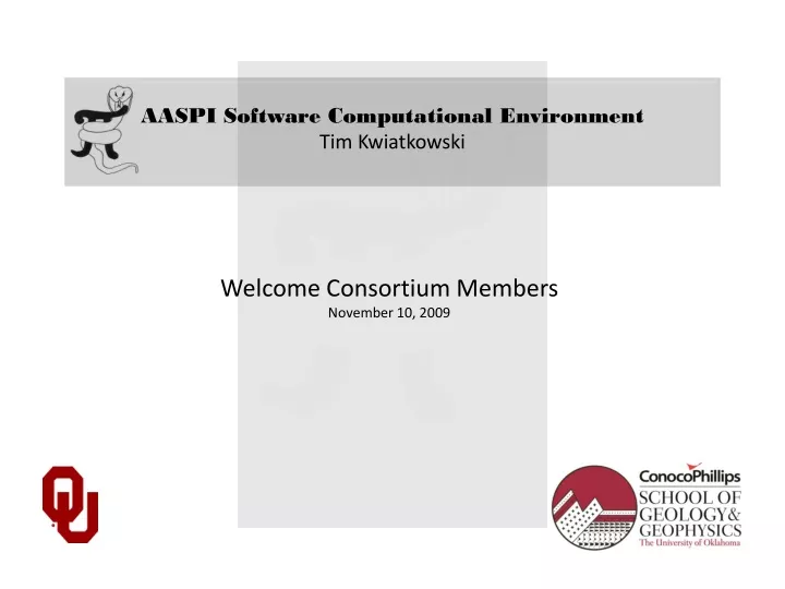 aaspi software computational environment
