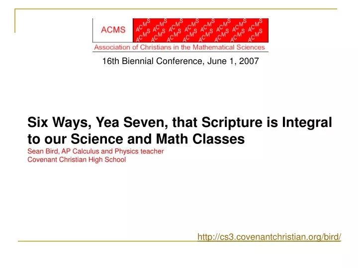 16th biennial conference june 1 2007