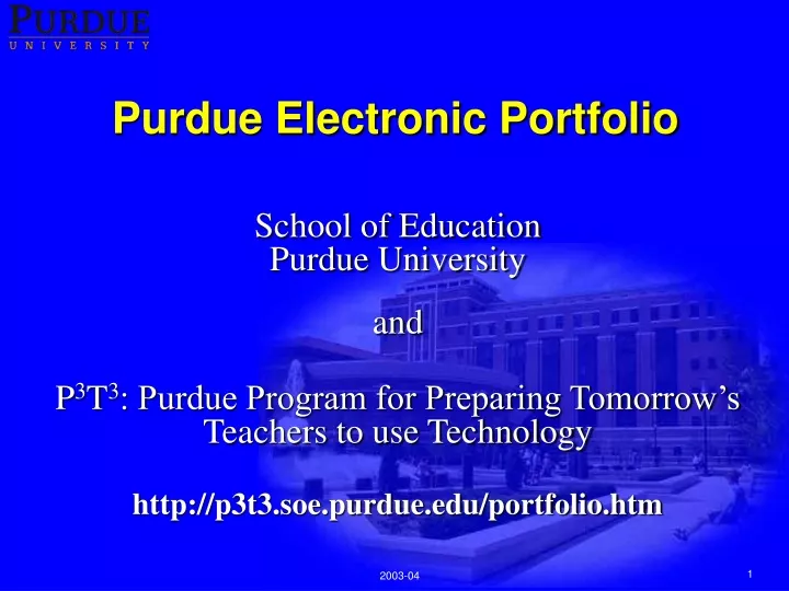 purdue electronic portfolio