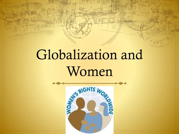globalization and women