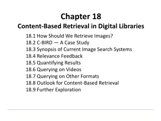 Chapter 18 Content-Based Retrieval in Digital Libraries