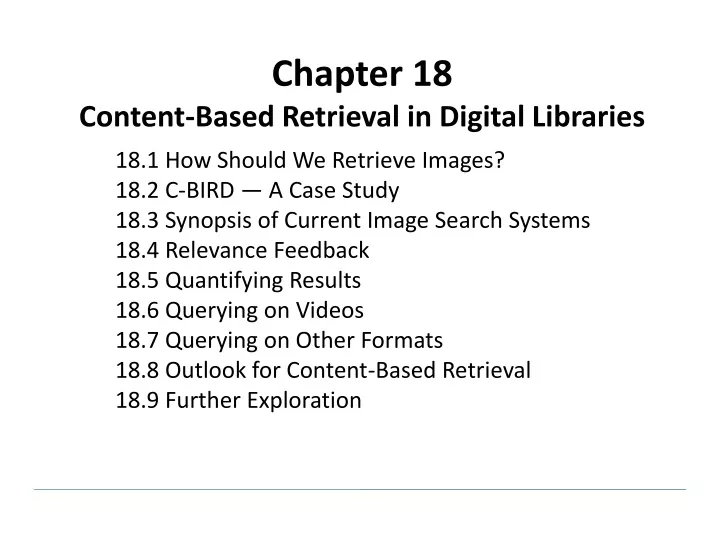 chapter 18 content based retrieval in digital libraries