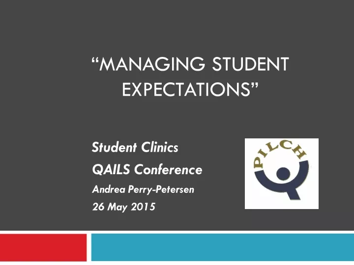 managing student expectations