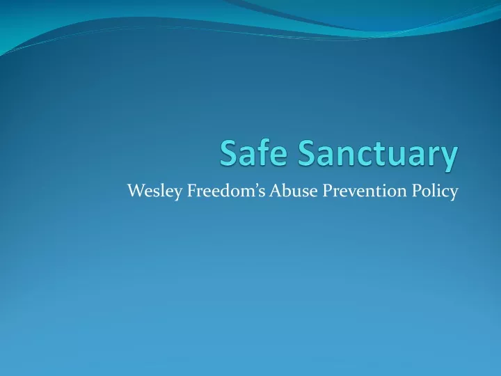 safe sanctuary