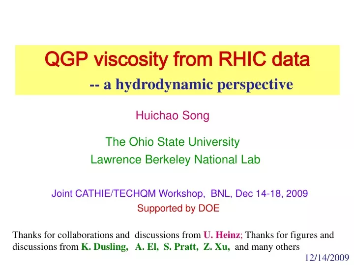 qgp viscosity from rhic data