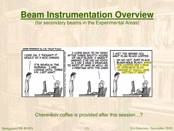 beam instrumentation overview for secondary beams in the experimental areas