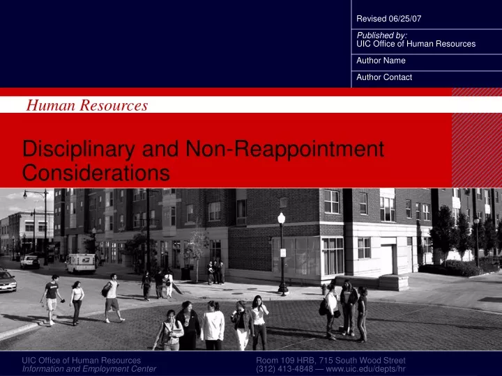 disciplinary and non reappointment considerations