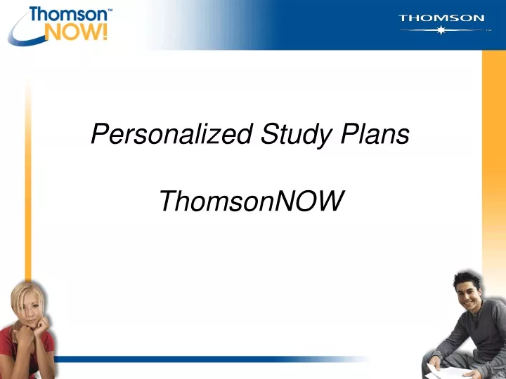 personalized study plans thomsonnow