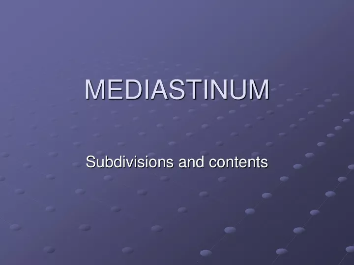 mediastinum