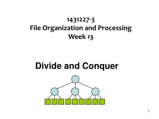 1431227-3 File Organization and Processing Week 13