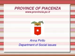 PROVINCE OF PIACENZA provincia.pc.it