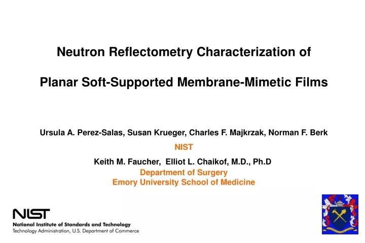 neutron reflectometry characterization of planar