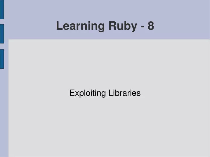 exploiting libraries