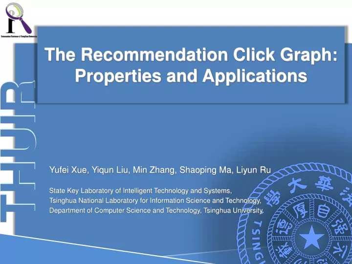 the recommendation click graph properties and applications