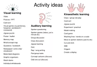 Activity ideas