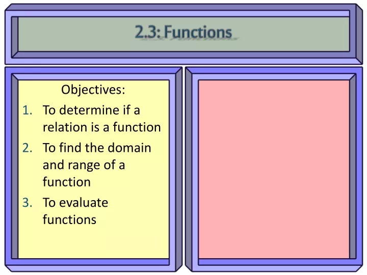 2 3 functions