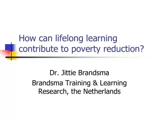 How can lifelong learning contribute to poverty reduction ?