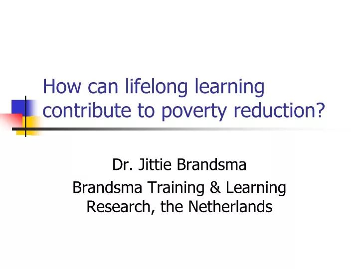 how can lifelong learning contribute to poverty reduction