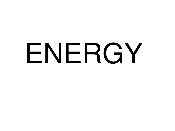 energy