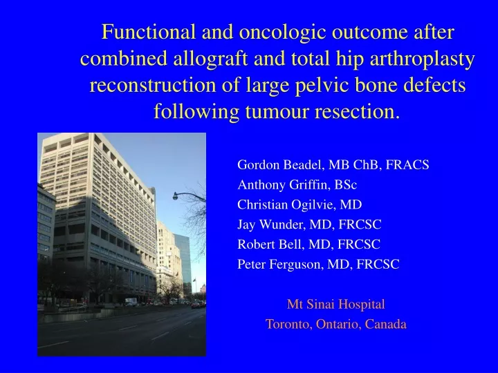 functional and oncologic outcome after combined