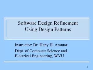 Software Design Refinement Using Design Patterns