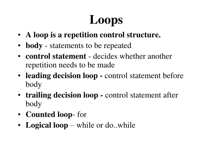 loops