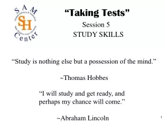 “Taking Tests”
