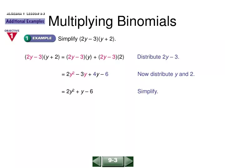 multiplying binomials