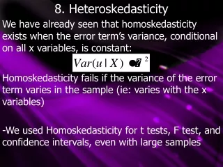 8. Heteroskedasticity