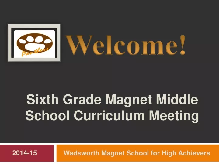 sixth grade magnet middle school curriculum meeting