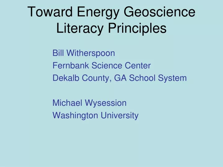 toward energy geoscience literacy principles