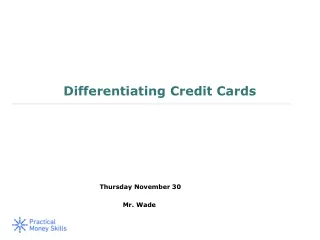 Differentiating Credit Cards
