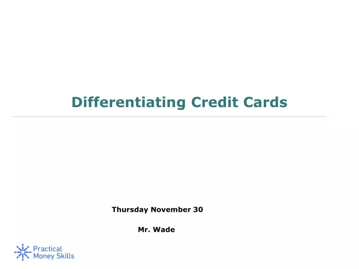 differentiating credit cards