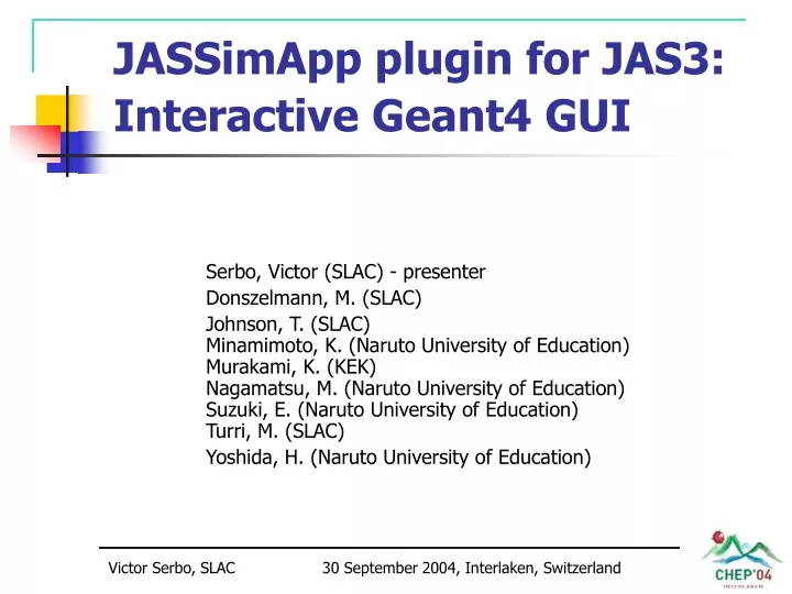 jassimapp plugin for jas3 interactive geant4 gui