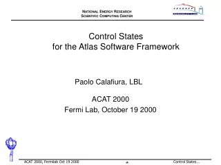 Control States for the Atlas Software Framework
