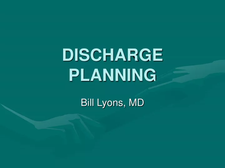 discharge planning
