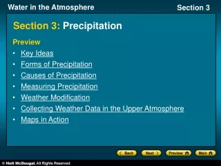 Section 3:  Precipitation