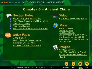 Chapter 6 – Ancient China