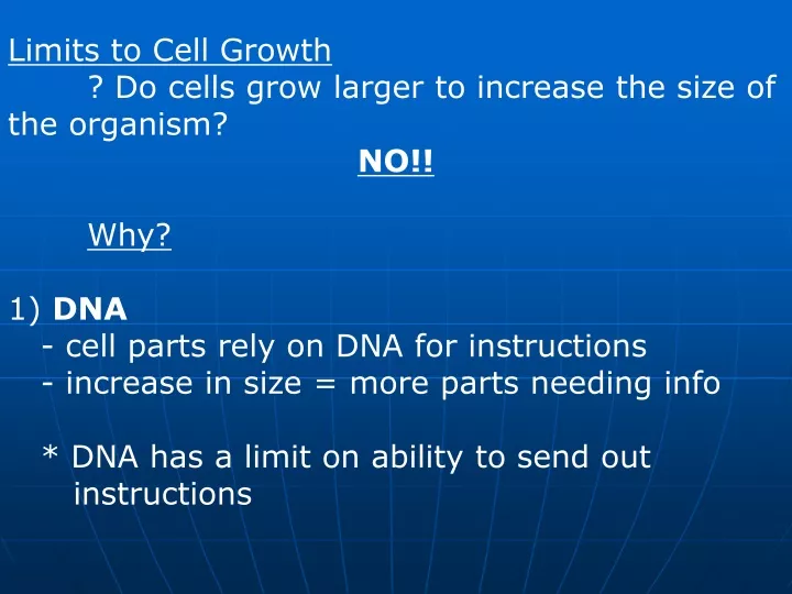 limits to cell growth do cells grow larger