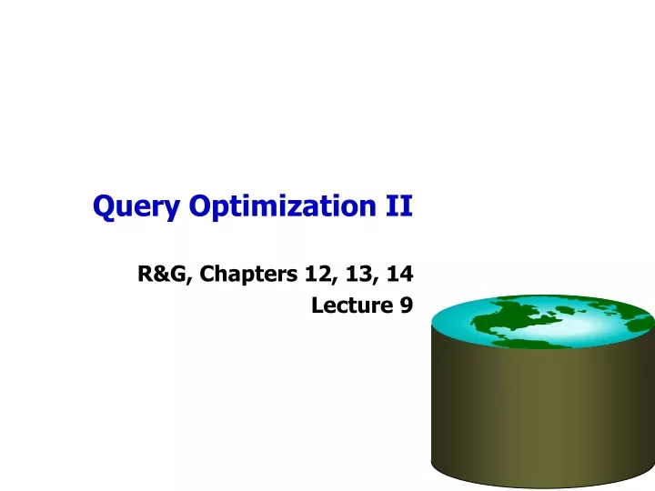 query optimization ii